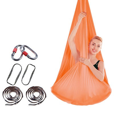 WILKYs0Elastic Aerial Hammock Indoor Yoga Aids
 Product Information：
 


 Product category: Stretching strap/Yoga rope
 
 Material: Nylon
 
 Applicable scenes: fitness equipment, fitness and bodybuilding, dance 