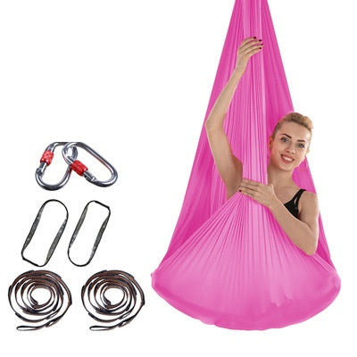 WILKYs0Elastic Aerial Hammock Indoor Yoga Aids
 Product Information：
 


 Product category: Stretching strap/Yoga rope
 
 Material: Nylon
 
 Applicable scenes: fitness equipment, fitness and bodybuilding, dance 