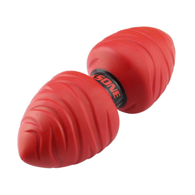 WILKYs0Stretching Conjoined Peanut Massage Fascia Yoga Fitness Ball
 Product information：
 


 diameter ： 18.5*7cm
 
 weight ： 300g
 
 Applicable scenarios ： Running, fitness equipment, fitness, health massage
 
 colour ： Red, black