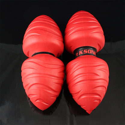 WILKYs0Stretching Conjoined Peanut Massage Fascia Yoga Fitness Ball
 Product information：
 


 diameter ： 18.5*7cm
 
 weight ： 300g
 
 Applicable scenarios ： Running, fitness equipment, fitness, health massage
 
 colour ： Red, black