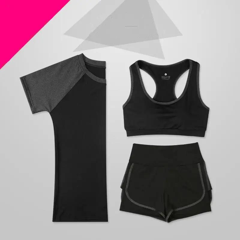 WILKYs0Yoga fitness three-piece set
 Material: Cotton
 
 Colour: Black
 
 Style: three-piece suit
 
 
