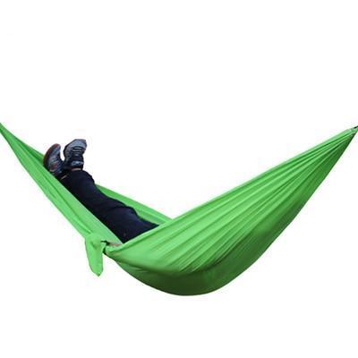 WILKYsHammockBackpacking Hammock - Portable Nylon Parachute Outdoor Double Hammock
Overview - Made of 210T parachute nylon fabric, portable and durable - Weight capacity is within 150kg, suitable for one person - Easy to be cleaned and dry quickly