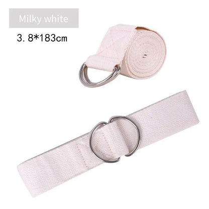 WILKYsFitness equipmentPure Cotton Yoga Stretch Belt Fitness Tension BeltTake your yoga practice to the next level with our Pure Cotton Yoga Stretch Belt! This fitness tension belt is made of high-quality cotton, providing comfort and sup