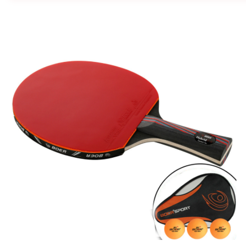 WILKYs0Professional training game table tennis racket
 Floor material: carbon fiber
 
 Rubber type: reverse glue
 
 Racket type: horizontal shot
 
 Specification: Support
 
 Item: Five-layer bottom plate, finished prod