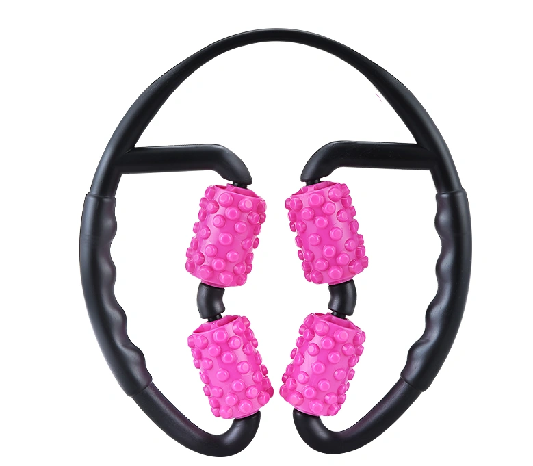 WILKYs0Multifunctional Muscle Massager Relaxation Roller Ring Clamp Yoga Body
 Overview
 
 Stimulate blood circulation, relax your body, and make the skin smoother.
 
 Release myofascial trigger points, reduce muscle soreness, tightness, rub 