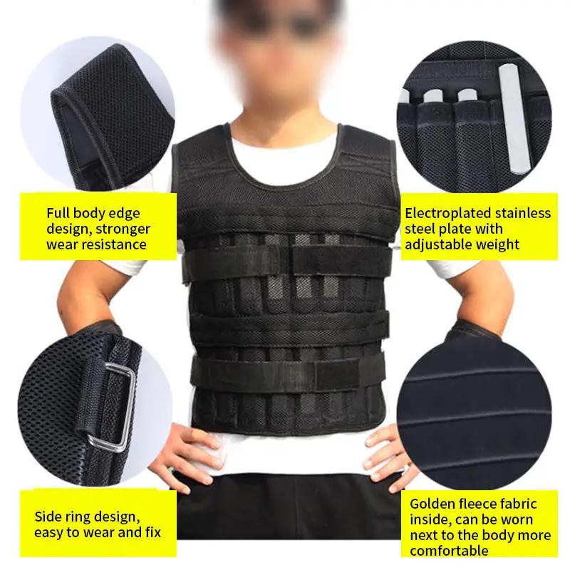 WILKYs0Running sport weight vest
 Material: breathable sandwich mesh
 
 Specification: empty vest leather (can hold 15kg), empty vest leather (can hold 35kg)
 
 Type: training a weight-bearing vest