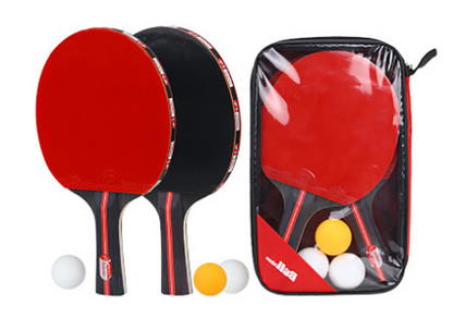 WILKYs0Table Tennis Bat Racket Set With Bag
 Overview：
 
 1. Made of Black and Red Carbon Fiber Blade, of Great Inner Power.
 
 2. Super Lightweight Design, Comfortable to Handle and Control for Children and 