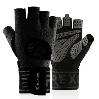 WILKYs0Gym Fitness Gloves Weightlifting Crossfit Gloves
 Product information:


 Function: Anti slip
 
 Style: Half finger gloves
 
 Color: XG29; Grey, XG29; black
 
 Size: S, M, L, XL
 
 Fabric name: microfiber
 
 Treat