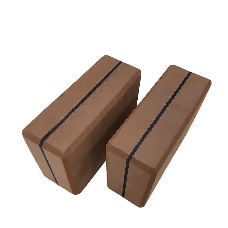 Cork Yoga Assist Artifact Yoga Brick, high-density EVA foam, rounded edges for comfort and grip, ideal for yoga and Pilates support.