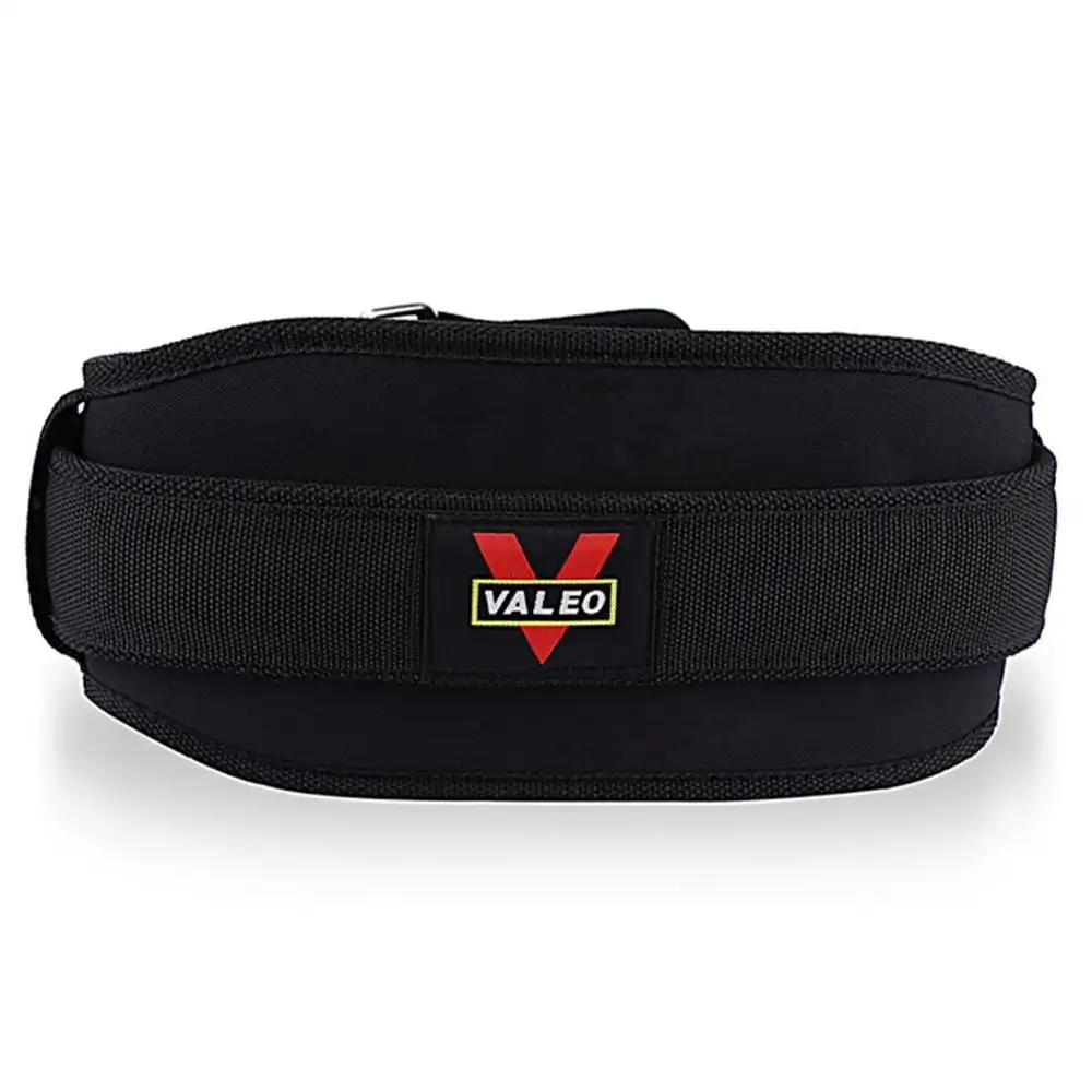 Nylon weightlifting fitness belt for support during workouts.