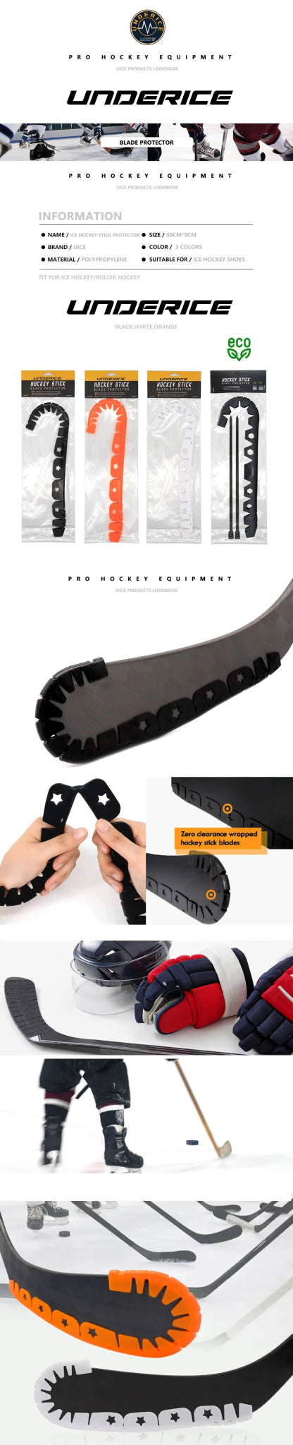 1pc Hockey Stick Blade Protector Ice Hockey Accessories PP/ECO Material Hockey Sticks Training Practice Sports Equipment - WILKYs