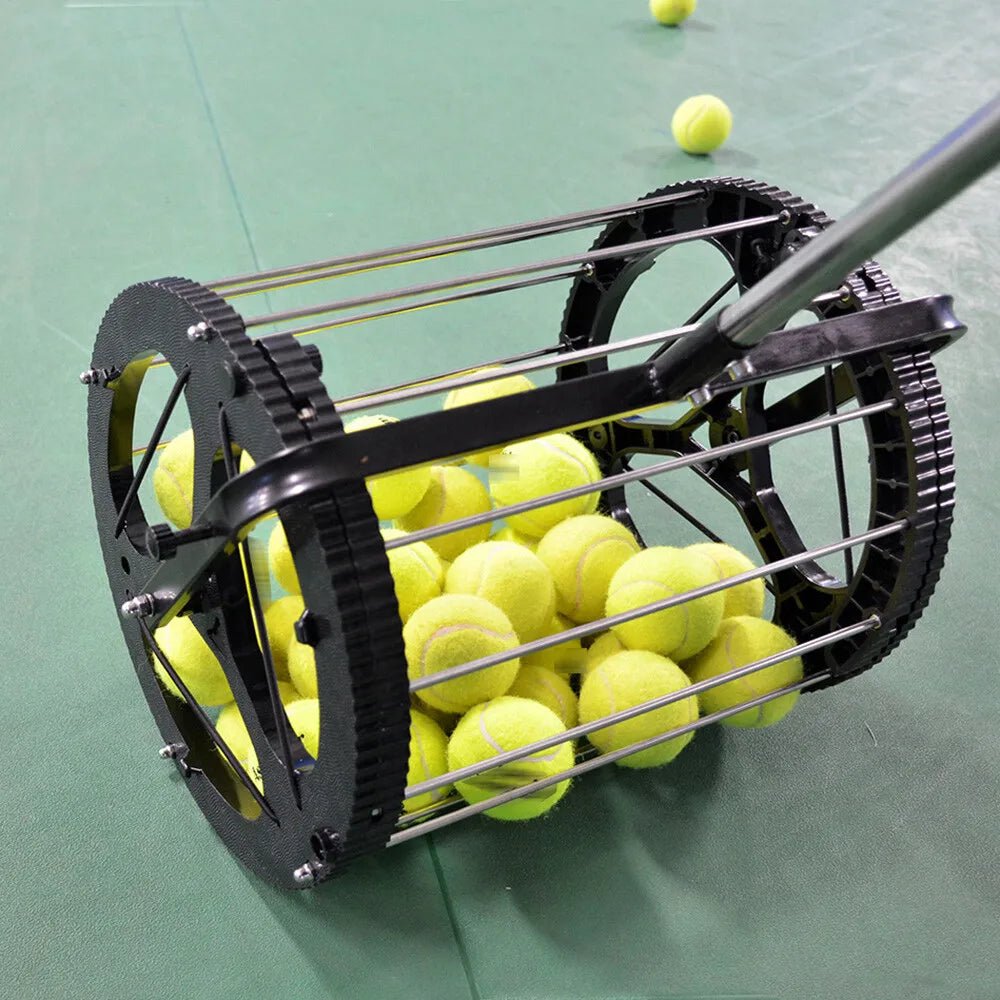 2 - in - 1 Tennis Ball Collector and Ball Hopper Sporting Goods Tennis Ball Picker - WILKYs