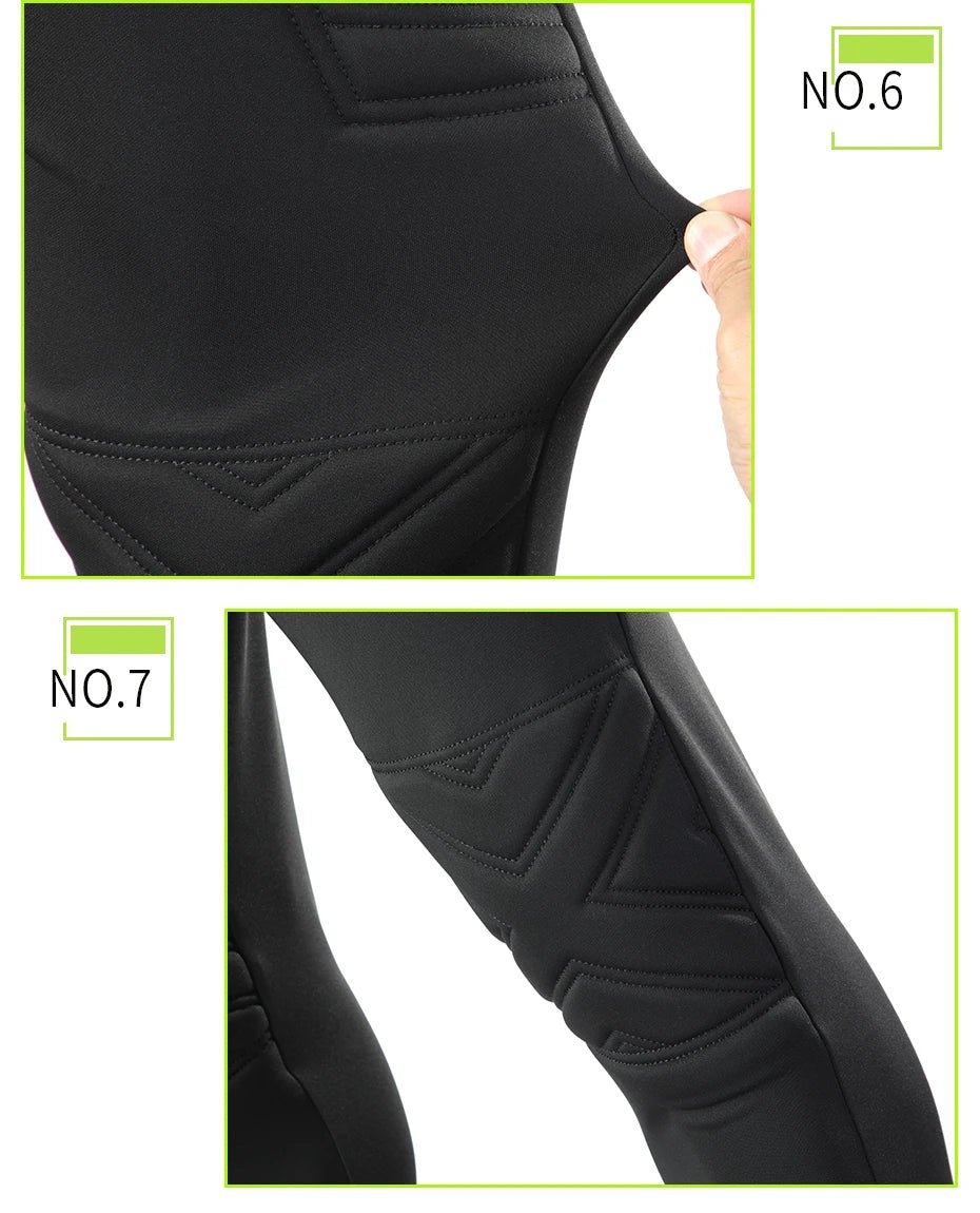 2021 New Uniform Men's Football Training Goalkeeper Uniform Kids Soccer Jersey Set Long Sleeve Protective Sponge Shirt Pants - WILKYs