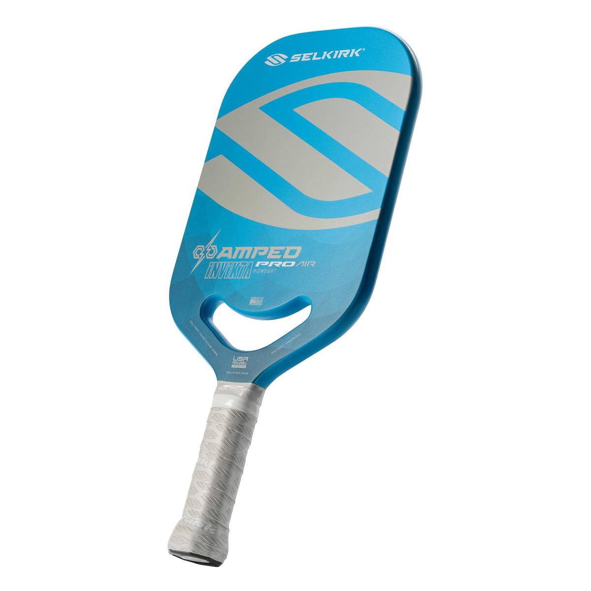 2025 Selkirk Amped Pro Air Pickleball Paddle | Fiberglass Pickleball Paddle with a Polypropylene X5+ 16mm Core | Throatflex | Flex Foam | Pickleball Rackets Made in The USA | Invikta Blue - WILKYs