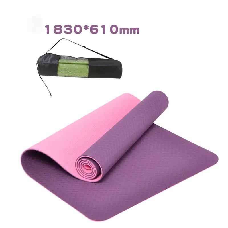 WILKYs0Non-slip tpe yoga mat
 Material: Environmental protection TPE
 
 Specification: 6MM
 
 
 Features:
 
 1. Small and light, easy to carry and carry in a yoga bag after the roll.
 
 2. Soft