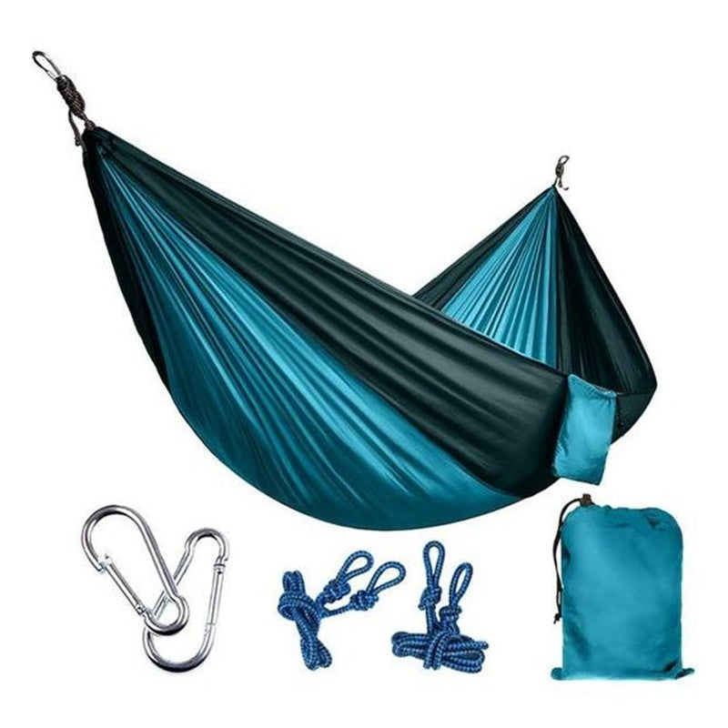 WILKYsHammockBackpacking Hammock - Portable Nylon Parachute Outdoor Double Hammock
Overview - Made of 210T parachute nylon fabric, portable and durable - Weight capacity is within 150kg, suitable for one person - Easy to be cleaned and dry quickly