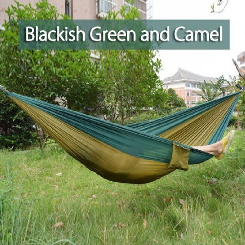 WILKYsHammockBackpacking Hammock - Portable Nylon Parachute Outdoor Double Hammock
Overview - Made of 210T parachute nylon fabric, portable and durable - Weight capacity is within 150kg, suitable for one person - Easy to be cleaned and dry quickly