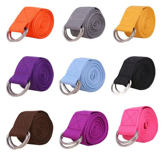 WILKYsFitness equipmentPure Cotton Yoga Stretch Belt Fitness Tension BeltTake your yoga practice to the next level with our Pure Cotton Yoga Stretch Belt! This fitness tension belt is made of high-quality cotton, providing comfort and sup