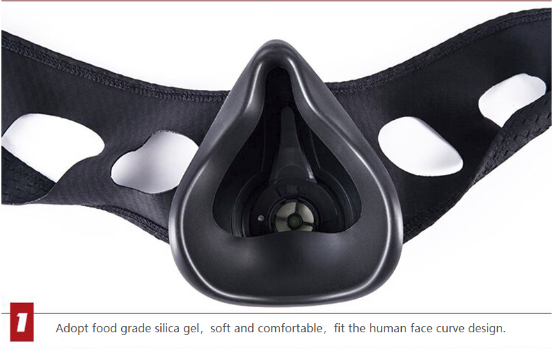 WILKYs0Extreme Sports Oxygen Blocking Mask Training Mask
 Product information:
 
 Main raw material: Fabric
 
 Scope of application: Sports, weight-bearing, rehabilitation training
 
 
 Features:
 
 1: Using food grade si