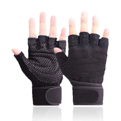 Microfiber sports fitness gloves for mountaineering and various activities.