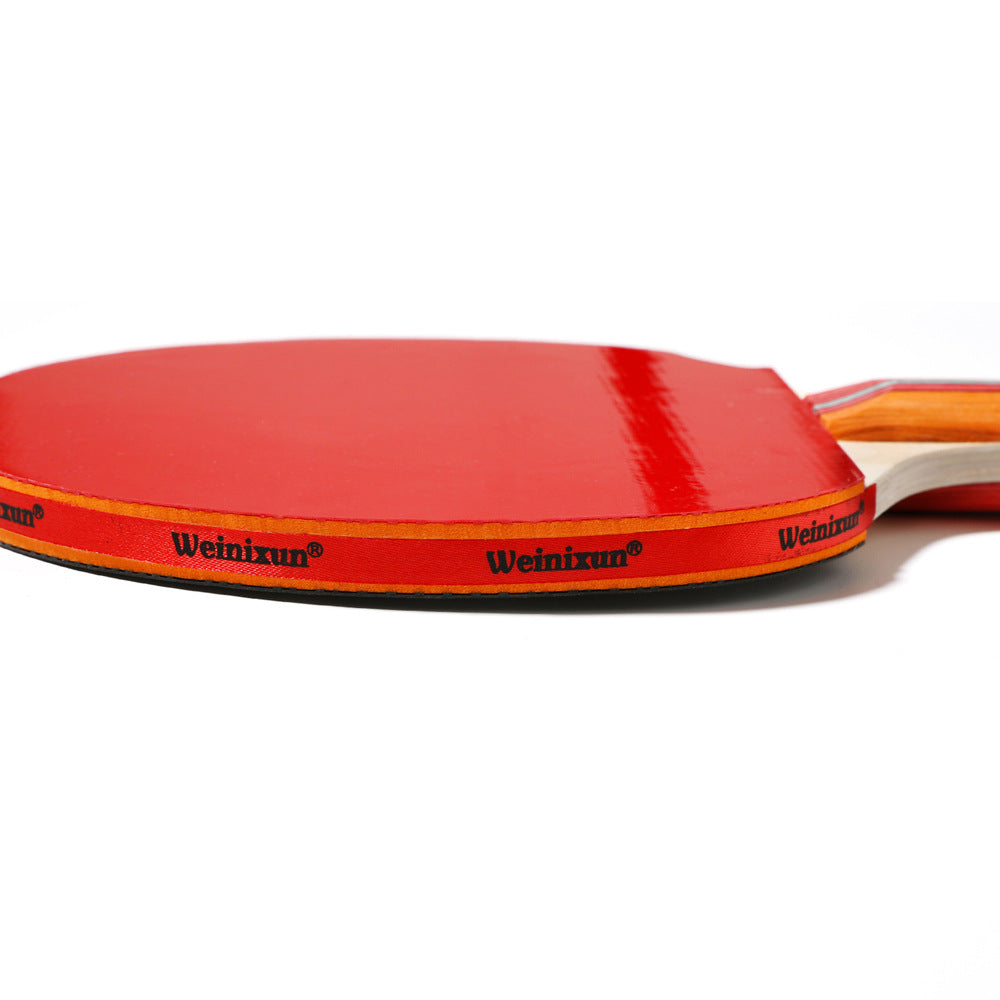 WILKYs0Double reverse rubber horizontal racket ping pong racket
 [Category] Horizontal position (long handle)
 
 [Configuration] 2 shots 3 balls set, with portable square bag, easy to carry
 
 [Rubber] High-quality beef tendon r