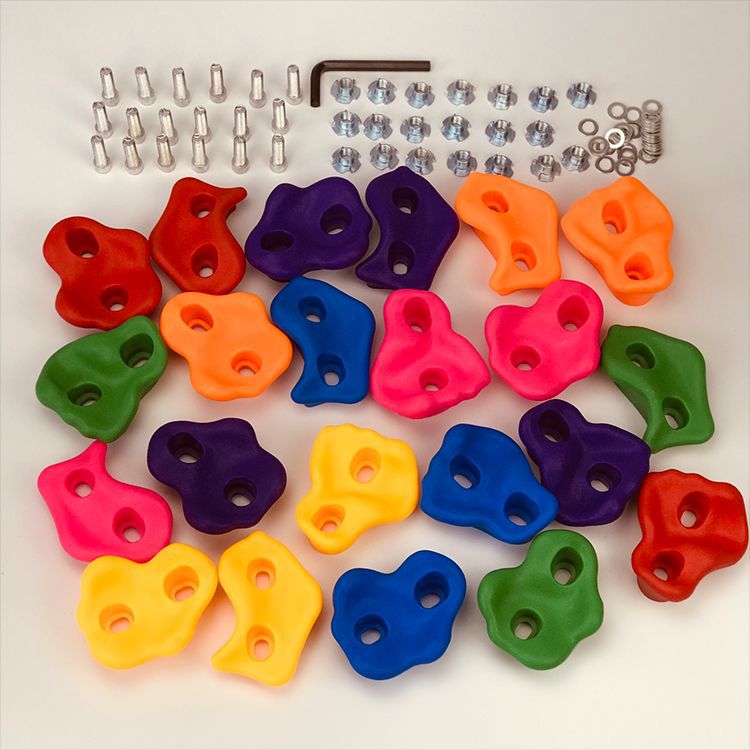 WILKYs0Plastic Climbing Rock PointMaterial: Plastic
Product Category: Rock Point
Style: color mix and match without screws, color mix and match screws
Package content:

 10pcs climbing wall holds


 