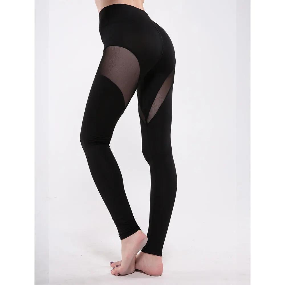 Sporty slim fit yoga fitness pants for women in black, featuring stretchy milk silk fabric ideal for spring, summer, and autumn.