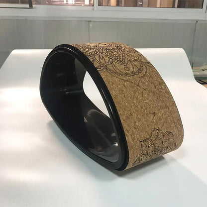 WILKYs0Cork Yoga Wheel Half-round Backbend Artifact Yoga Ring
 specification:
 
 Name: Cork Yoga Wheel Half Wheel
 
 Material: PP/ABS+cork+TPE
 
 Weight: 1.1kg, 1.3kg
 
 Size: 39*20. 5*13cm
 
 Color: black/wood grain
 
 Suitab