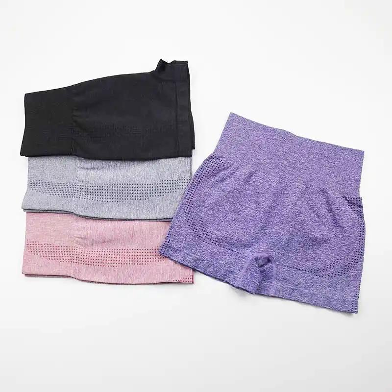 High stretch yoga fitness shorts in various colors showcasing flexibility and comfort.