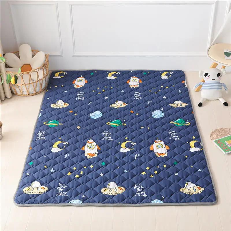 WILKYs0Cotton Non-slip Floor Mats Baby Crawling Mats, Climbing Mats, Foldable
 
 Product Information:
 
 
 Main ingredient content of fabric: 100%
 
 Material: pure cotton
 
 Main component of fabric: cotton
 
 Process; machine weaving
 
 Sub