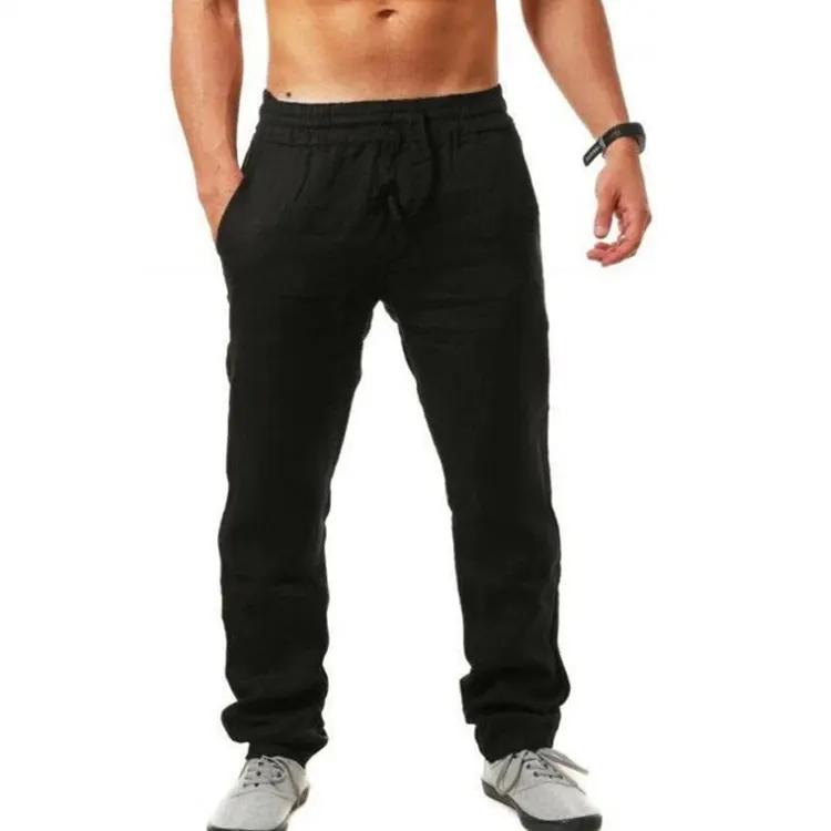 WILKYs4Hip Hop Breathable Cotton Linen Loose Casual Sports Pants
 Product information:
 
 Fabric name: polyester
 
 Style: Europe and America
 
 Waist type: mid-waist
 
 Whether there is a belt: with a belt
 
 Pants Placket: Teth