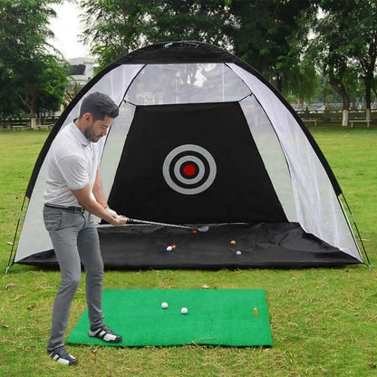 WILKYsExercise EquipmentGolf Practice Net Tent Golf Hitting Cage Garden Grassland Practice Ten
 Overview
 
 -This is a fantastic golf practice net cage for any golfer to practice outdoors in the comfort of their own backyard or nearby park.
 
 -It can be used