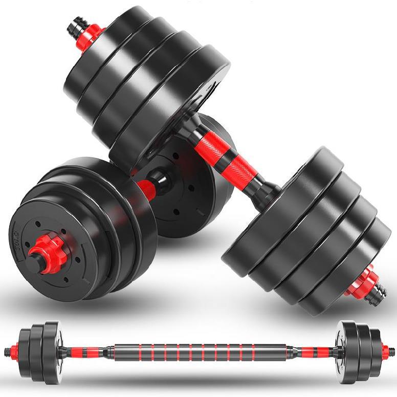 WILKYs0Household Multi-specification Adjustable Dumbbell Disassembly Barbell
 Product Information：
 


 Material: PE
 
 Specification: 25 (cm)
 
 Applicable scenarios: running sports, fitness equipment, health massage
 
 Weight: 10kg pair of