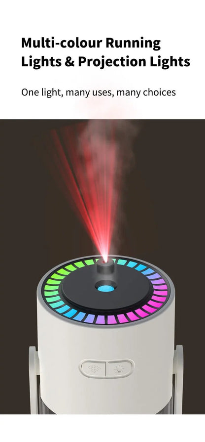 280ml Air Humidifier Desktop Humidifier with Projector & Light Adjustable Angle Cool Mist Humidifier Auto Off for Home Office - WILKYs