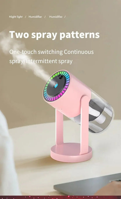 280ml Air Humidifier Desktop Humidifier with Projector & Light Adjustable Angle Cool Mist Humidifier Auto Off for Home Office - WILKYs
