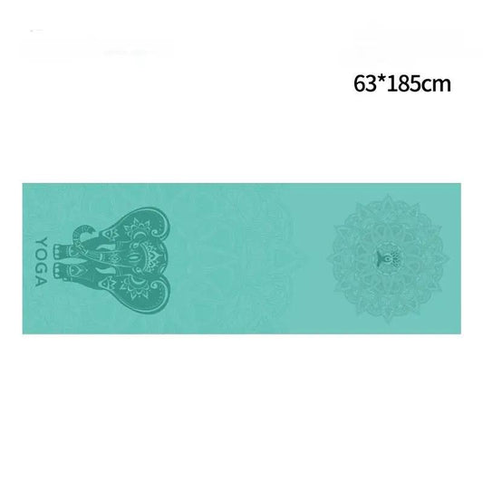 Non-slip printed yoga mat, 185CM x 63CM, double-sided velvet, 1.5MM thickness.