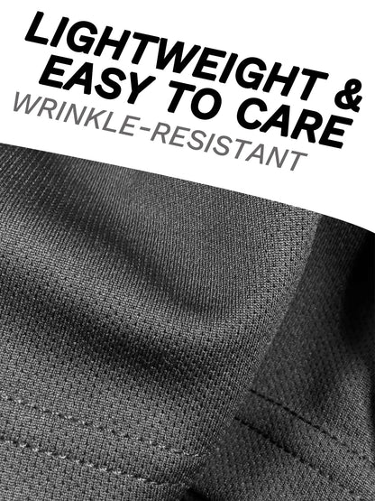 3 pcs set, men's polyester polo shirts, soft and comfortable, many colors available, suitable for daily wear - WILKYs