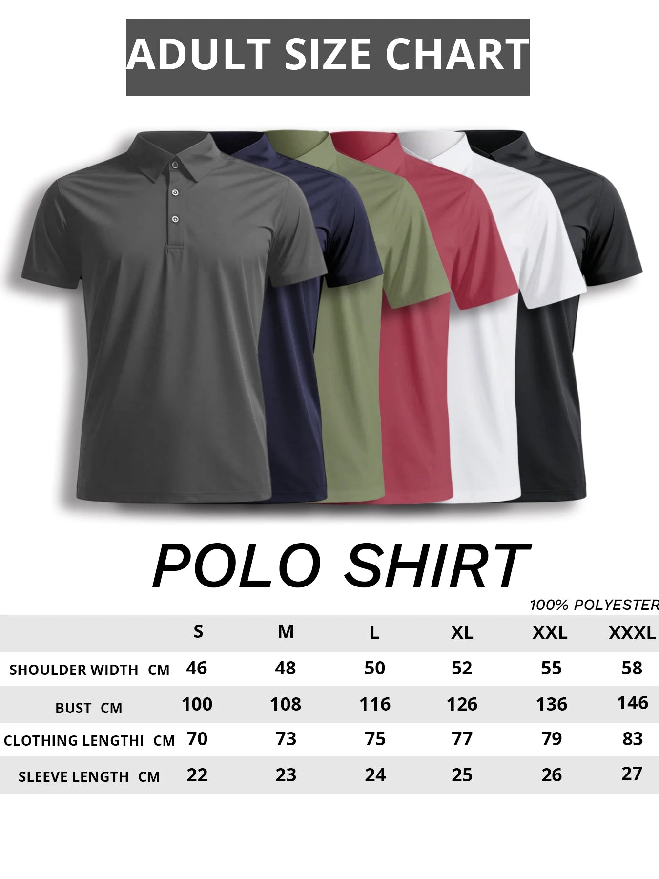 3 pcs set, men's polyester polo shirts, soft and comfortable, many colors available, suitable for daily wear - WILKYs