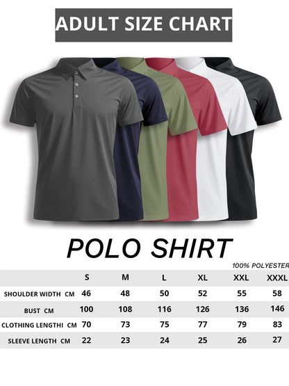 3 pcs set, men's polyester polo shirts, soft and comfortable, many colors available, suitable for daily wear - WILKYs