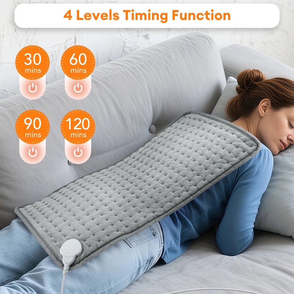 30*60cm Electric Heating Pads for Back Neck Shoulder Home Office Washable Winter Warm Blanket Timed Temperature Control - WILKYs