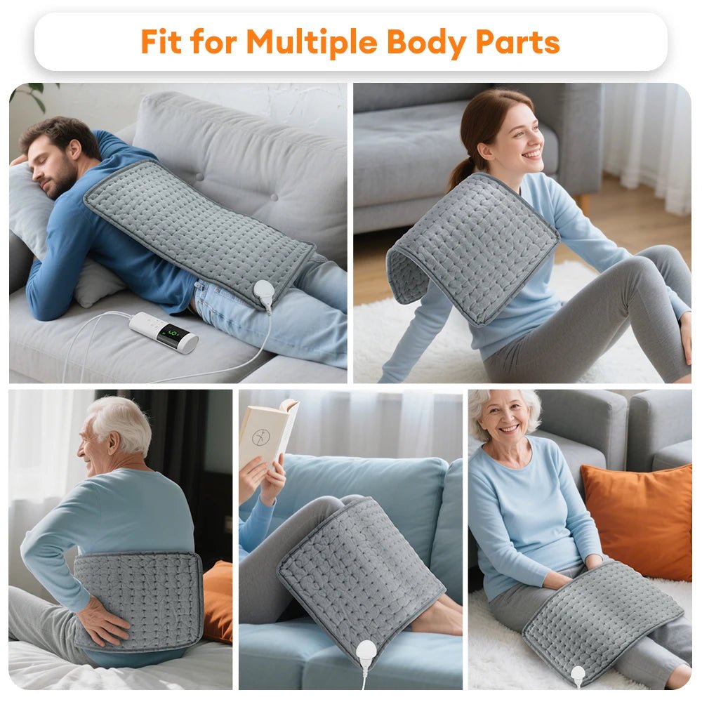30*60cm Electric Heating Pads for Back Neck Shoulder Home Office Washable Winter Warm Blanket Timed Temperature Control - WILKYs