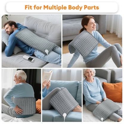30*60cm Electric Heating Pads for Back Neck Shoulder Home Office Washable Winter Warm Blanket Timed Temperature Control - WILKYs