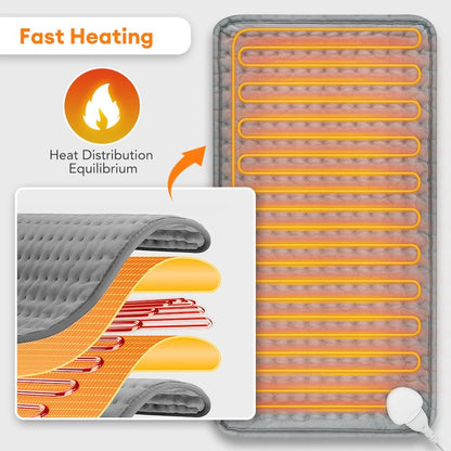 30*60cm Electric Heating Pads for Back Neck Shoulder Home Office Washable Winter Warm Blanket Timed Temperature Control - WILKYs