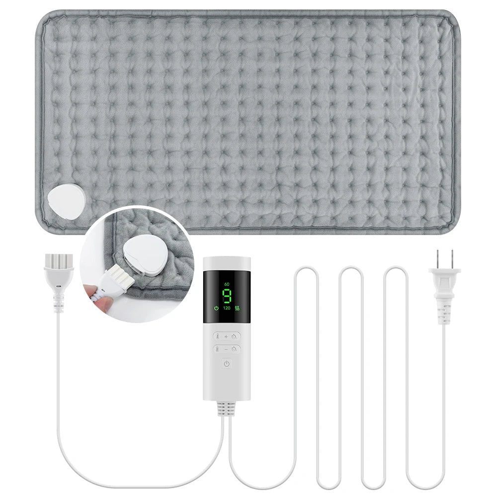 30*60cm Electric Heating Pads for Back Neck Shoulder Home Office Washable Winter Warm Blanket Timed Temperature Control - WILKYs