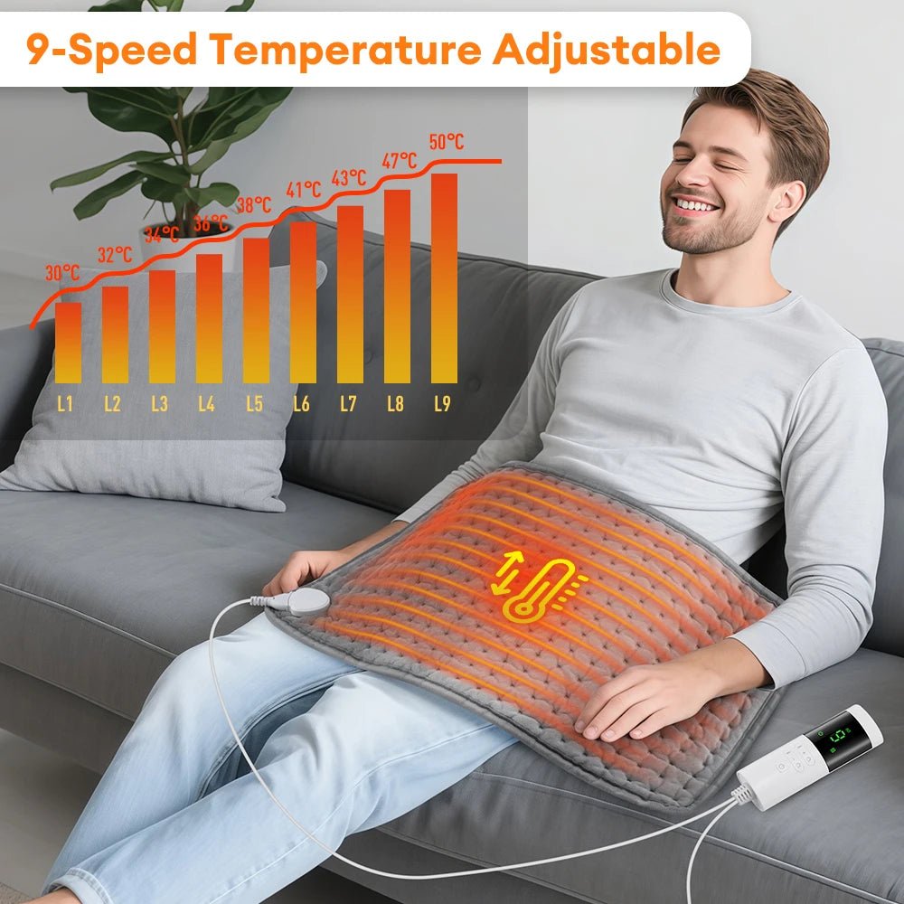 30*60cm Electric Heating Pads for Back Neck Shoulder Home Office Washable Winter Warm Blanket Timed Temperature Control - WILKYs