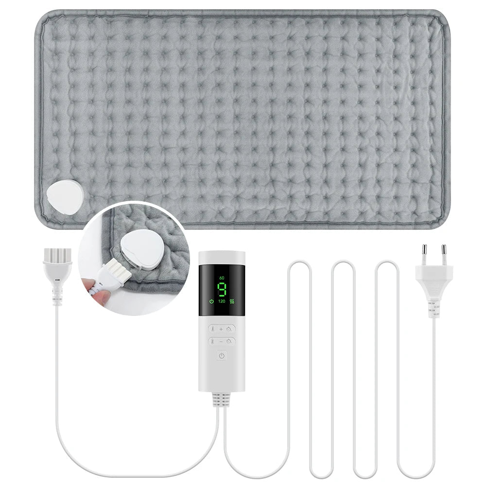 30*60cm Electric Heating Pads for Back Neck Shoulder Home Office Washable Winter Warm Blanket Timed Temperature Control - WILKYs