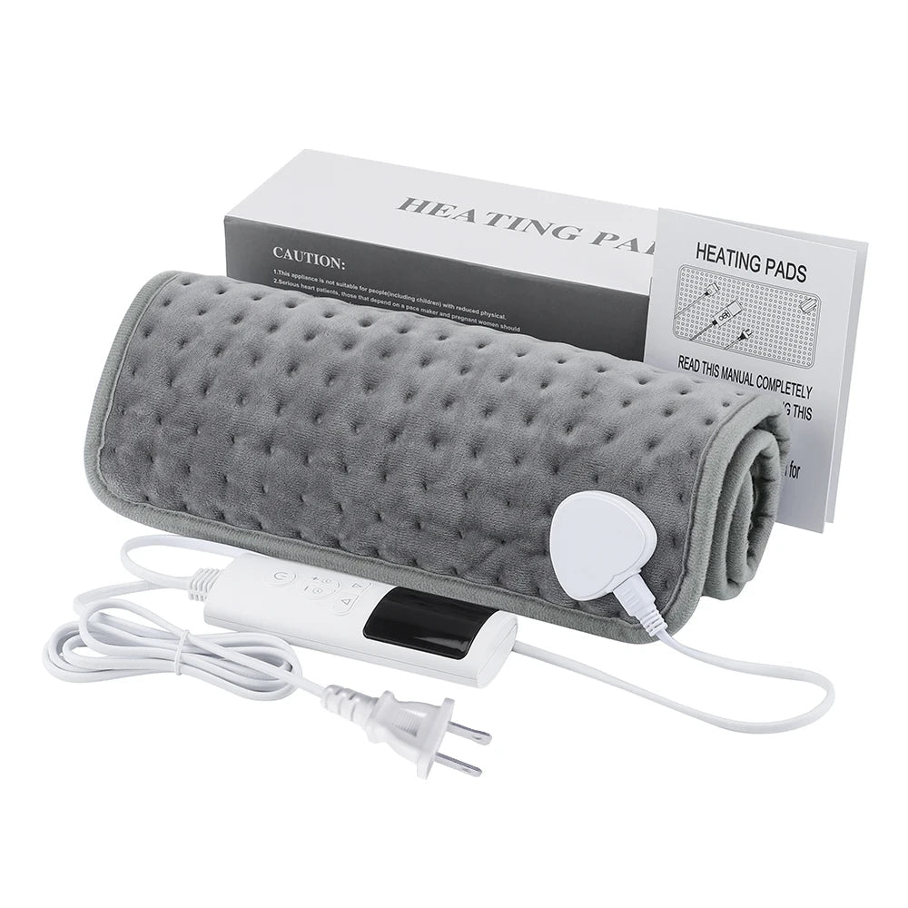 30*60cm Electric Heating Pads for Back Neck Shoulder Home Office Washable Winter Warm Blanket Timed Temperature Control - WILKYs