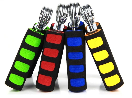 WILKYsFitness equipmentFitness Hand GripperMaterial: PP + chrome plated carbon spring steel + sponge sleeve
Specifications： blue, green, yellow, red.
Product Name: sponge grip
Product specification: 9 * 12.5c