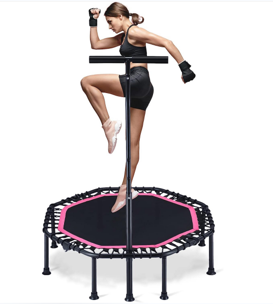 WILKYsTrampoline48-inch Indoor Sports Children's Folding Trampoline
 Product information:
 
 Applicable scenarios: fitness equipment, fitness body shaping
 
 Specifications: 48-inch trampoline handrail, 48-inch trampoline
 
 Materia