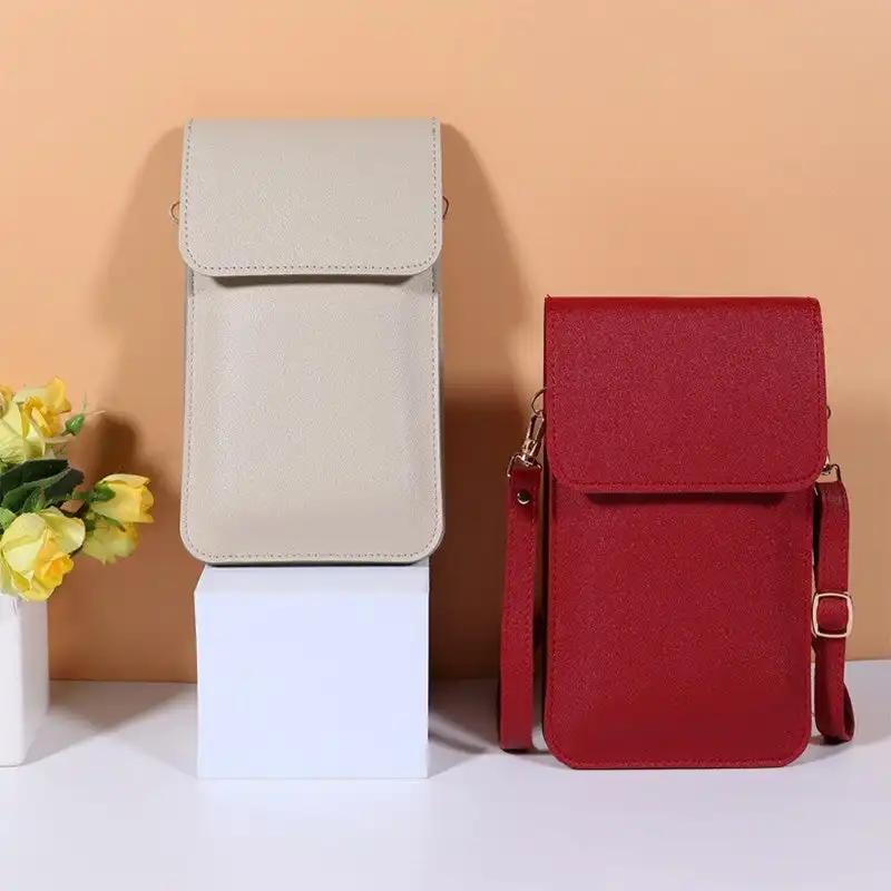 WILKYs0Mini Shoulder Crossbody Bags For Women Casual Solid Color Mobile Phone
 Specification:
 
 Model: Yz-230
 
 Fabric: Pvc
 
 Capacity: Mobile phone, bank card, daily necessities, etc.
 
 Specifications: 20*12*1cm
 
 Usage: One shoulder, c